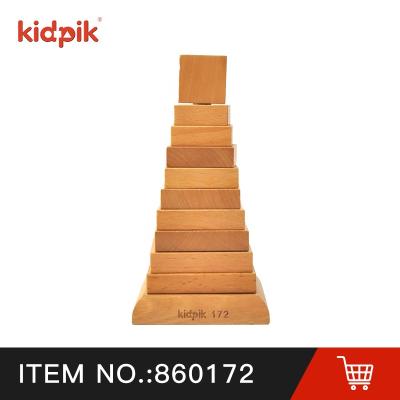 China Building Blocks Educational toys tree type 2022 tower construction toy maker for kids math wood blocks tower shape puzzle educational toy for sale