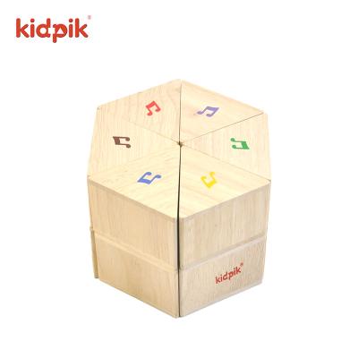 China 2022 Building Toy Factory Sound Blocking Brick Sound Prism For Kids Building Block Sets Stacking Wooden Toy Wooden Toys Wood Toys for sale