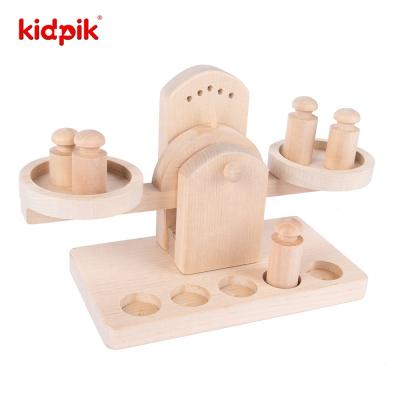 China 2022 Smart Construction Toy Factory Math Toy Wooden ScalesFor Kids Building Bricks Number Block Toys For Children Measure Wooden Toys for sale