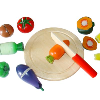 China KIDPIK Beech Wood STEAM Vegetables Cutting Disc Kitchen Toy Set For Kids Build Wooden Block Toys Building Blocks For Children Brain Games for sale