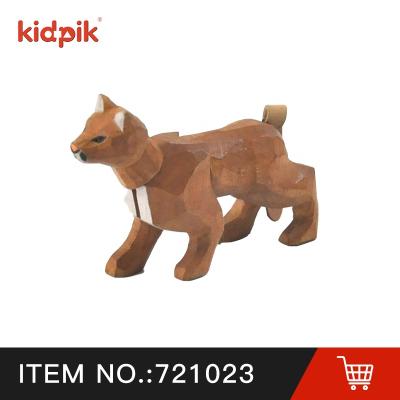 China 2022 Building Toy Retailer Hand Carved Animal Blocks (Leopard Type) For Children Wooden Toys Wooden Toy Wood Toys for sale