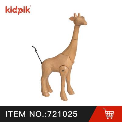 China 2022 Educational Toy Retailer Hand Carved Animal Blocks (Giraffe Type) For Children Wooden Toys Wooden Toy Wood Toys for sale