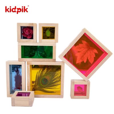 China Educational Toy KIDPIK STEAM Warehouse Blocks Toys 8Pcs For Kids Focused Wooden Toys 2021 Funny Educational Intelligence Skill Cognitive for sale