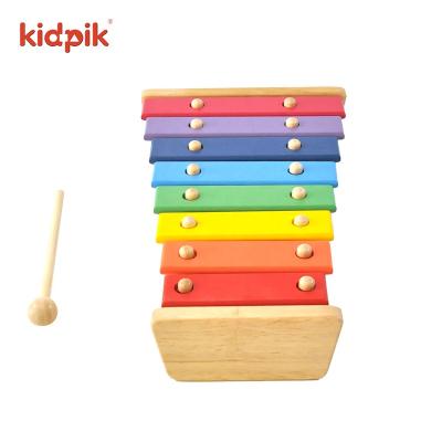 China Rainbow 2022 Wooden Music Percussion Toy Xylophone 8-Tones Building Toy Maker For Kids Baby Blocks Brick Toy Wooden Toys Wood Toys for sale