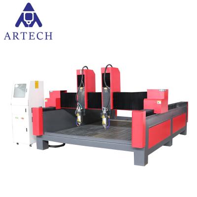 China Hotels 2025 CNC Router Stone Engraving Machine With Two Spindles for sale