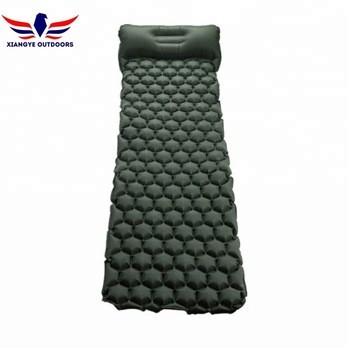 China TPU Coating Outdoor Camping Ultralight Inflating Sleeping Pad with Pillow for sale