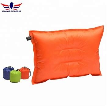 China Outdoor Camping Pillows Inflatable Travel Air Pillow with Compact Bag for sale