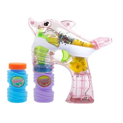 China Lovely Outdoor Children's Toys Transparent Animal Bubble Gun With Music And Flashing Lights For Kids Summer Outdoor Toy for sale