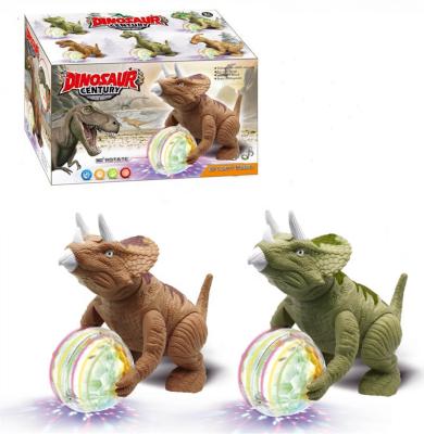 China With Light Music Factory Wholesale Electric Triceratops Stage Lighting And Music Blue And Brown 2 Colors For Kids Play for sale