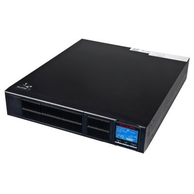 China Long Time 1kva Pure Sine Wave Rack Mount 1kva UPS Medical Backup High Frequency Online Price With 800w LCD Display Rack Mount for sale