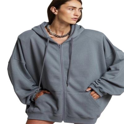 China Wholesale Anti-Wrinkle Full Zipper Hoodie Gray Heavy Hoodie Unisex Hoodies And White for sale