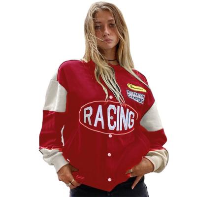 China Customized Color Matching Customized Straight Women Viable Girls Baseball College Uniform Style Embroidery Jacket for sale