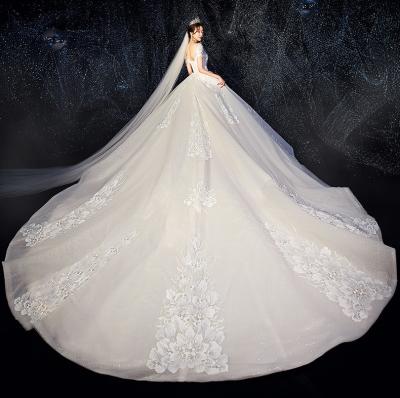 China Breathable White Princess Wedding Dresses 2021 Appliques the Hochzeitskleider Ball Gown Wedding Dress Bride Long Dress for sale