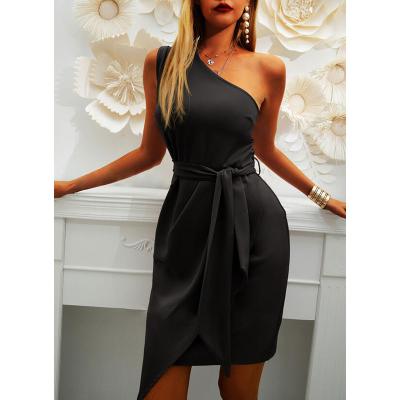 China 2021 Modest Breathable Custom Size Causal Silk Empire Lady Office Wear Dress Ol Women Office Dresses for sale