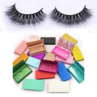 China Thick Low Price High Quality Ready To Ship Mink Eyelashes Wholesale Individual Color Strip for sale