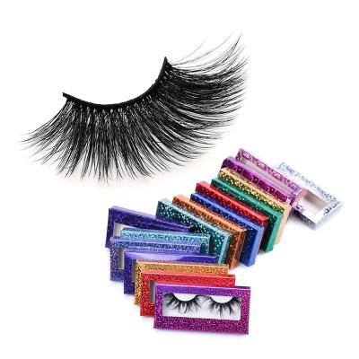 China China Wholesale Update Crisscross Version Fake Lashes Seller 5D 25mm Fluffy Mink Eyelash Fake for sale