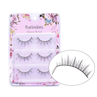 China OEM Natural Hand Made Long Strip Cotton Long Eyelashes Natural Long Eyelashes Wholesale False Eyelash for sale