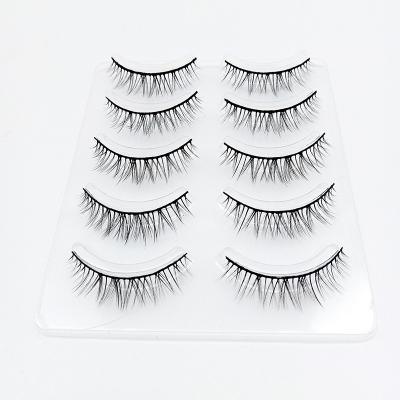 China Factory Direct Sales 5 Pairs 3D Silk Eyelashes Natural Fiber False Eyelashes False Eyelashes Manufacturers for sale