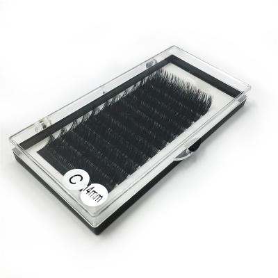 China Long Double Tip Natural Flat Flat Eyelash Extensions Siberian Mink Eyelash Extensions Cashmere Lash for sale