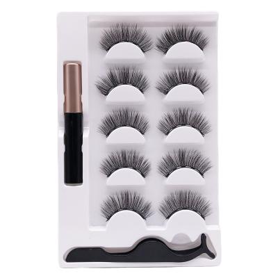 China Factory Wholesale Intersecting Magnetic Eyelashes 10 Magnets Magnetic Eyelashes Set for sale