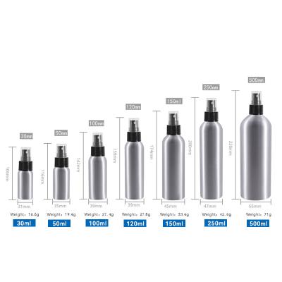 China Good quality hotel price hot sale chemical cheap home hair cut chemical water aluminum cosmetic bottle for sale