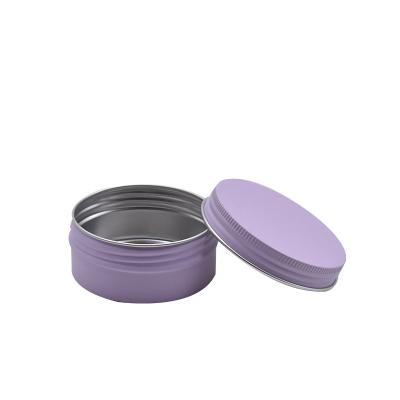 China Hot Selling 100Ml 150Ml 200Ml Cosmetic Aluminum Jars With Screw Lids Food Storage Face Cream Sealed Jar Tin Cans And Aluminum Packaging for sale