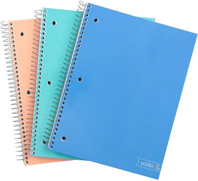 China Factory Custom Size A4 A5 Spiral Notebook with Cover Paper University Ruled Sheets for sale