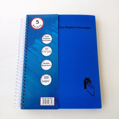 China Cheap Recycled Plastic Spiral Paper Yarn O Exercise Book Notebook Printing Factory Professional for sale