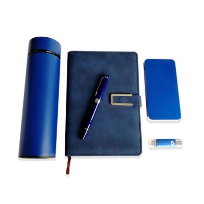 China paper & Cardboard China Factory OEM Incorporated Business Notebook and Pen Gift Set with Power Bank USB and Vacuum Cup for sale