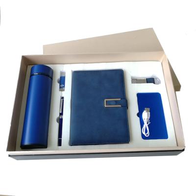 China Recyclable Premium Notebook Gift Set Box With Pen Key Ring USB Power Bank Thermos Cup for sale