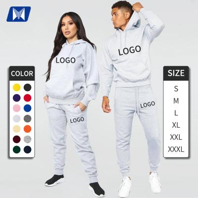 China Breathable Custom Running Fleece 100% Cotton Jogging Track Sweat Suit Mens Jogger Sweatsuit Sweatpants Unisex Hoodie Set With Logo for sale