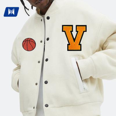 China Viable Custom Made Low Ball Logo Patches Baseball Jacket Street Wear Letterman Truckers Custom Leather Varcity Varsity Jacket For Men for sale