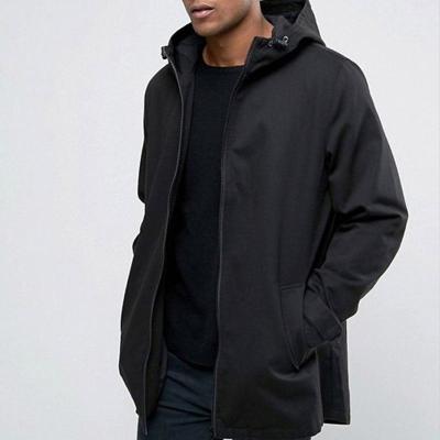 China Viable High Quality Cool Men Black Custom Clean Logo Winter Men Jacket for sale