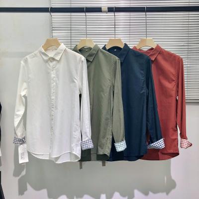 China Anti-pilling fashion new style men's summer pure long-sleeved working shirts for sale