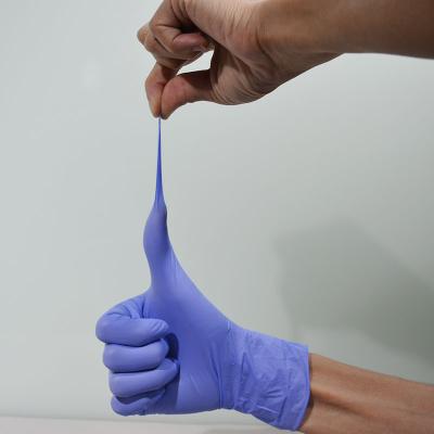 China Experiment/Foods/Beauty Woman Cleaning Men Examination Purple Nitrile Glovees Powder Free High Quality Nitrile Water Proof Disposable Glovees Wholesale for sale