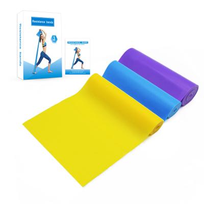 China Long Flat Wide Yoga Stretch Resistance Elastic Strength Exercise Resistance Band Rubber Band for sale