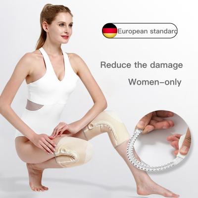 China Adjustable Workout Knee Brace Sports Binds Nylon Knee Sleeve Knee Support for sale