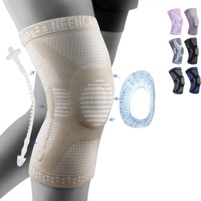 China Workout Knee Pain With Patella Gel Pad And Stabilizers Knee Sleeve Lateral Knee Brace for sale