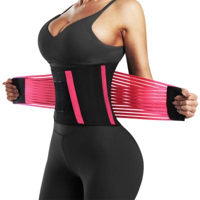 China Adult Women Waist Trainer Plus Size Trimmer Belt Weight Loss Wrap Custom Logo Waist Sweat Belt Workout for sale