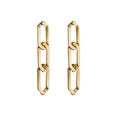 China Kendall Metal Chain Gold Silver Hip Hop CI Earrings European American Street Environmentally Friendly Earring Long for sale