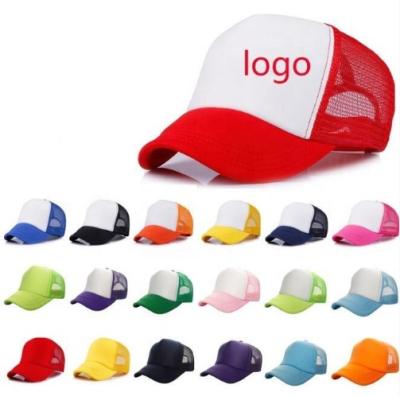 China COMMON Hats Polyester Hot Sale Single Mesh Baseball Cap 6 Panel Custom Blank Trucker Hats for sale