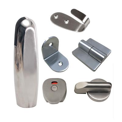 China Anti Corrosion Stainless Steel Toilet Compartment Divider Fittings Toilet Door Accessory Set for sale