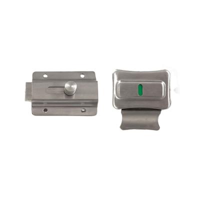 China Anti Corrosion Toilet Partition Accessories 304 SS Indication Door Lock With Red Green Indicator for sale