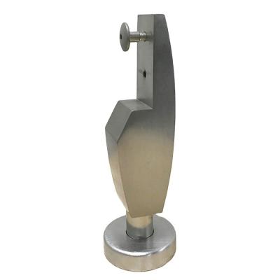 China Anti Corrosion Special Shape Zinc Alloy Toilet Compartment Partition Hardware Support Leg for sale