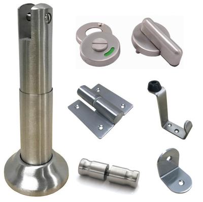 China Water Proof Fire Resistant Durable 304 Stainless Steel HPL Toilet Partition Bathroom Hardware Sanitary Fittings for sale