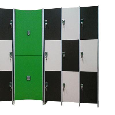 China Simple Modern Hpl Contract Laminate Soccer Lockers Storage Cabinet Gym Locker Room For Sale for sale