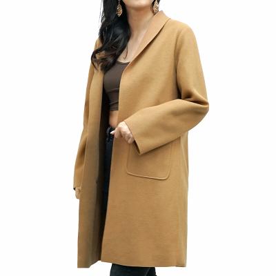 China Anti-wrinkle 2022 Europe and the United States hot new style temperament solid color Nizi elegant loose coat along for sale