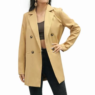 China Anti-wrinkle Factory Outlet Fashion Jacket Women's Shorts 2022 Spring Sleeve Lapel Thin Long Jacket Tops for sale