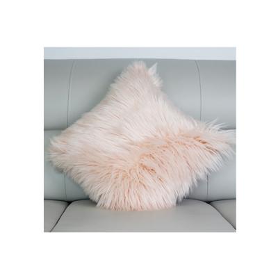 China Anti-Static Fluffy Faux Fur Pillow Covers Tile Case For Home Sofa Bed Car Party Pillow Decor for sale