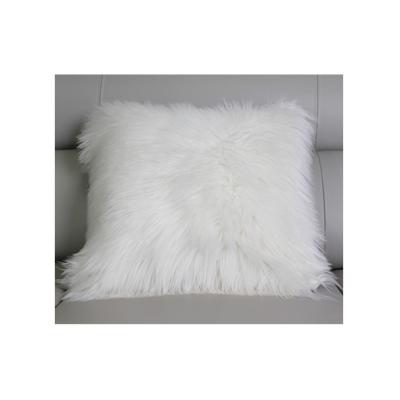 China Wholesale Warm Anti-static Thick Pile Plush Faux Fur Fabric Wholesale Throw Faux Fur Pillow Cover Blanket for sale